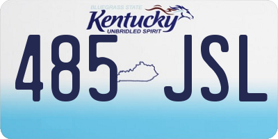 KY license plate 485JSL