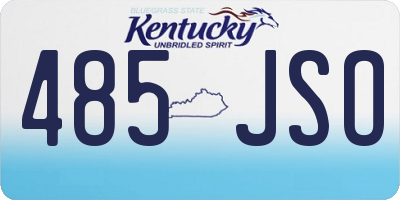 KY license plate 485JSO