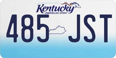 KY license plate 485JST
