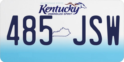 KY license plate 485JSW