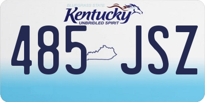 KY license plate 485JSZ