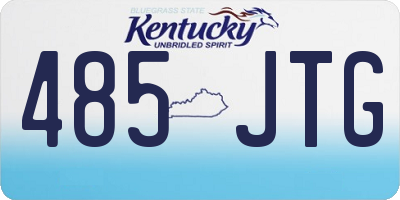 KY license plate 485JTG