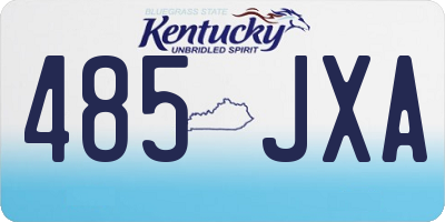 KY license plate 485JXA
