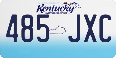 KY license plate 485JXC