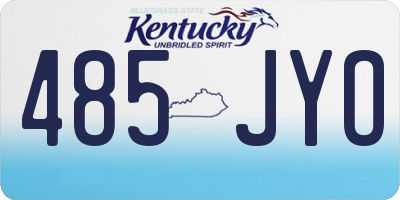 KY license plate 485JYO