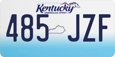 KY license plate 485JZF