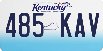 KY license plate 485KAV