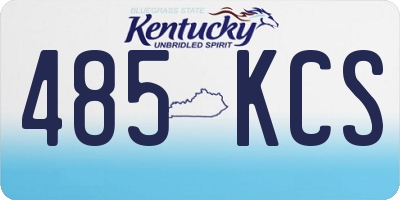 KY license plate 485KCS