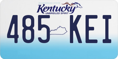 KY license plate 485KEI