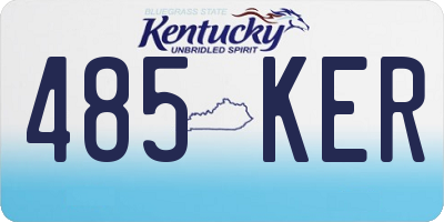 KY license plate 485KER