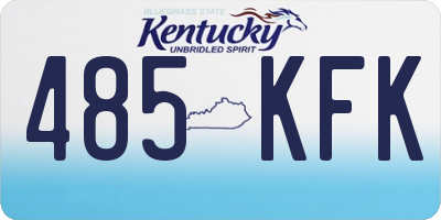 KY license plate 485KFK