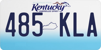 KY license plate 485KLA