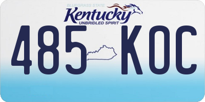KY license plate 485KOC