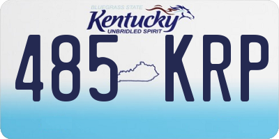 KY license plate 485KRP