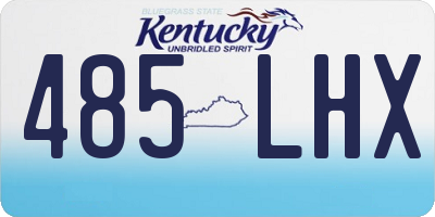 KY license plate 485LHX