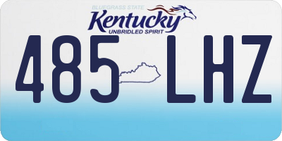 KY license plate 485LHZ