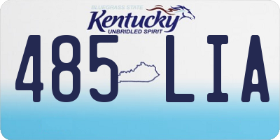 KY license plate 485LIA