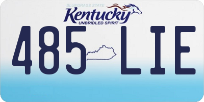 KY license plate 485LIE