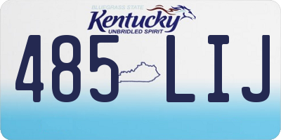 KY license plate 485LIJ
