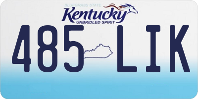 KY license plate 485LIK