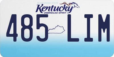 KY license plate 485LIM