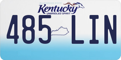 KY license plate 485LIN