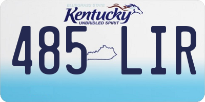 KY license plate 485LIR