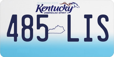 KY license plate 485LIS