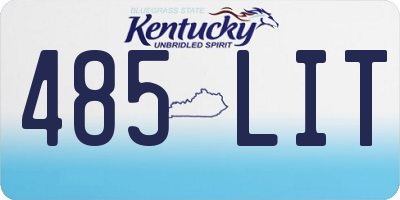 KY license plate 485LIT