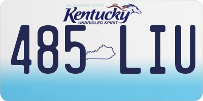 KY license plate 485LIU