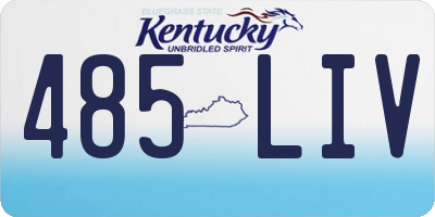KY license plate 485LIV