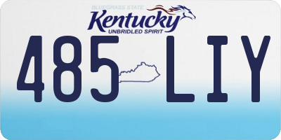 KY license plate 485LIY