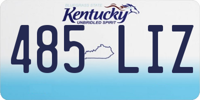 KY license plate 485LIZ