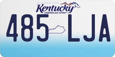 KY license plate 485LJA