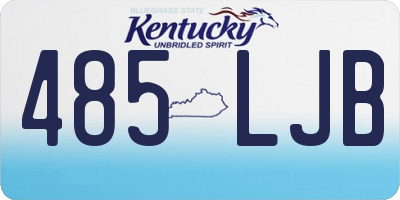 KY license plate 485LJB