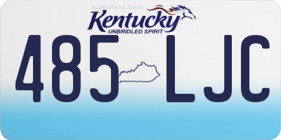 KY license plate 485LJC
