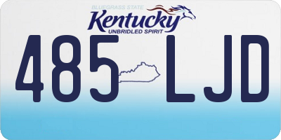 KY license plate 485LJD