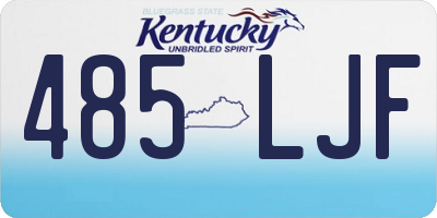 KY license plate 485LJF