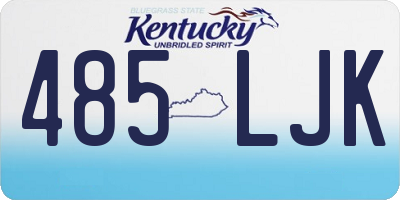KY license plate 485LJK