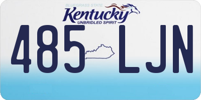 KY license plate 485LJN