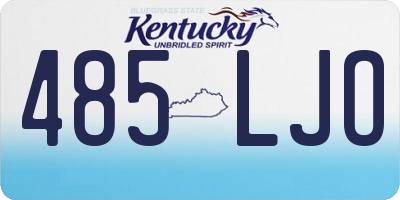 KY license plate 485LJO