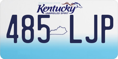 KY license plate 485LJP