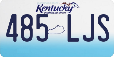 KY license plate 485LJS