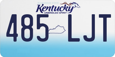 KY license plate 485LJT
