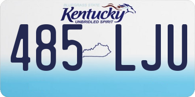 KY license plate 485LJU