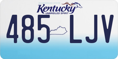 KY license plate 485LJV