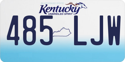 KY license plate 485LJW