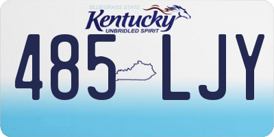 KY license plate 485LJY