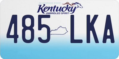 KY license plate 485LKA