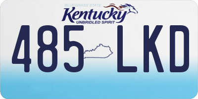 KY license plate 485LKD